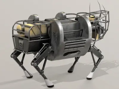 LS3 Robot Boston Dynamics Low-poly 3D model