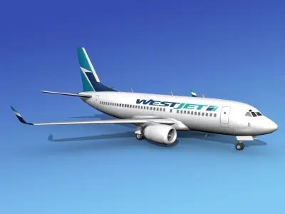 Boeing 737-700ER West Jet 3D model
