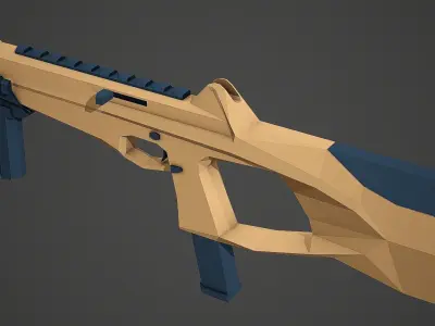 Stylized Beretta MX-4 SMG Low Poly Mobile Ready Low-poly 3D model