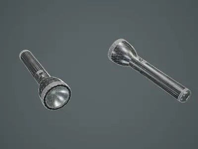 Survival Props Package - Flashlight Free low-poly 3D model