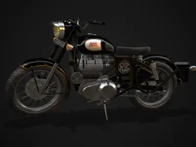 Royal Enfield Classic Battle Green 2016 3D model Low-poly 3D model