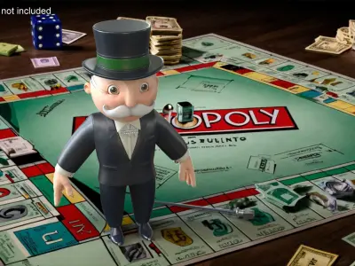 Mr Monopoly A-pose for 3D Print 3D print model