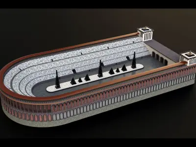 hippodrome 3d model roman building 3D model