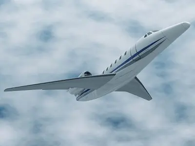 Cessna Citation X business jet 3D model
