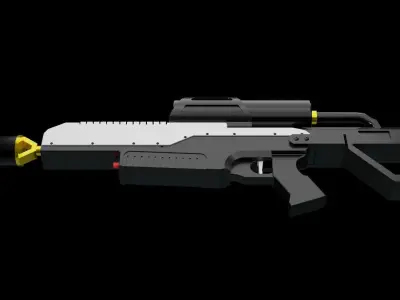 Flamethrower Low-poly 3D model