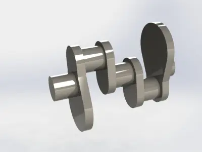 Crank metal crankshaft 3D model