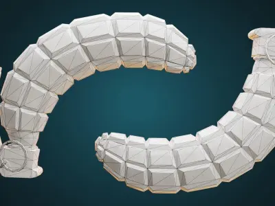 Banana Granada Low Poly Low-poly 3D model