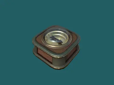 Compass Low-poly 3D model