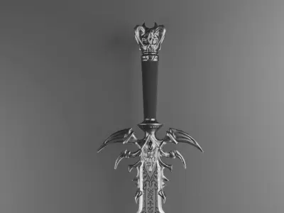 Demon Sword Low-poly 3D model