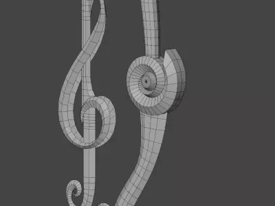 Music Note sword Series 3d model  Low-poly 3D model