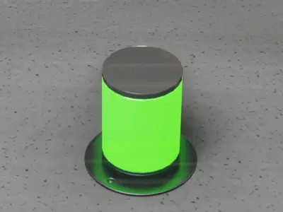Galvanized Light-Column -4- Street-Light 9 Low-poly 3D model