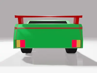 Low poly Car racing Free 3D model