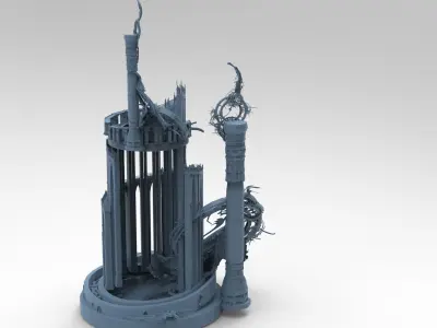 Final Fantasy Floating island time garden 4 3D model