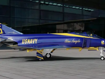 F-4J Phantom II Blue Angels 3D model