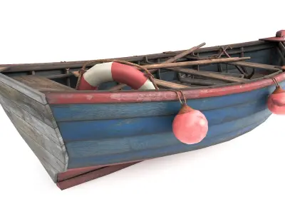 Old Fishing Boat 3D model