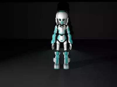 Robotic Girl Free 3D model