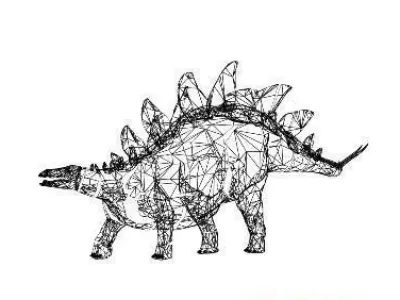 Amazing stegosaur - 3d model 3D model