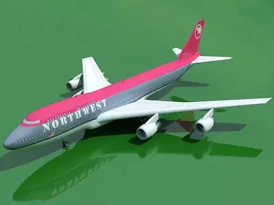 Boeing 747 North West V1 3D model