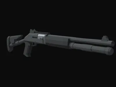 XM1014 Low Poly shotgun Low-poly 3D model