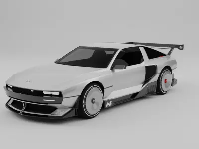 Hyundai N Vision 74 2022 Free low-poly 3D model