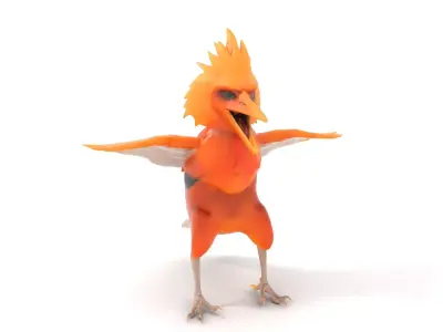 Vibrant Feathered Creature model pack Low-poly 3D model