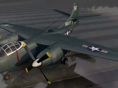 North American AJ-1 Savage 3D model