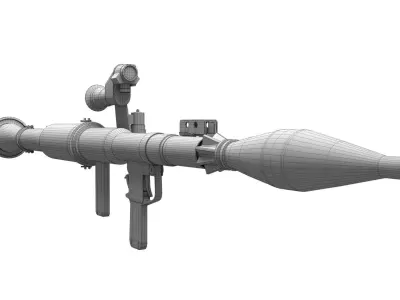 RPG-7 optical sight Low-poly 3D model