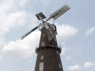 Windmill Low-poly 3D model