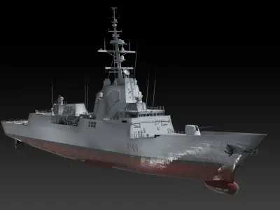 SPS Alvaro de Bazan Low-poly 3D model