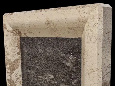 c plaster marble shelf and bracket Low-poly 3D model