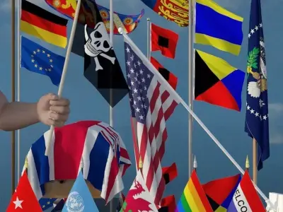 Flags Galore 3D model