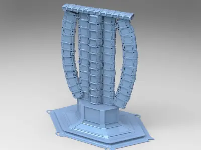 Dark void drake arch Low-poly 3D model