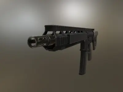 Mk18 Assault Rifle Low-poly 3D model purchase