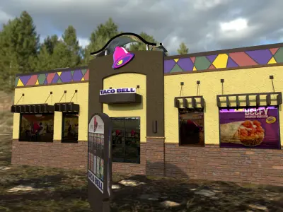 Taco Bell Low-poly 3D model