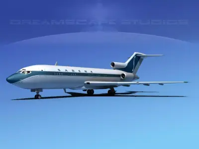 Boeing 727-100 Sabena 2 3D model