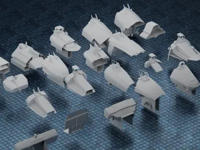 Cockpit Kitbash 3D model