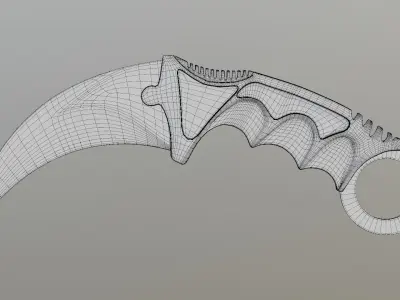 Karambit Knife Free low-poly 3D model