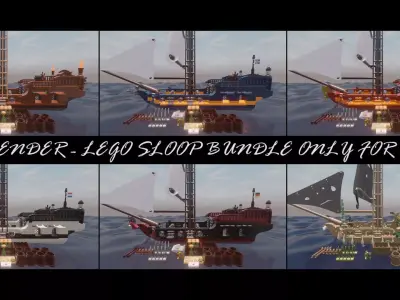 LEGO - SLOOPS BUNDLE - Rogue Film Productions 3D model