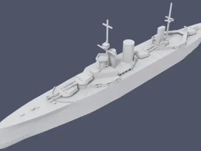 HMS Queen Mary 3D print model