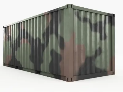 20ft Military Container Camouflage 3D model