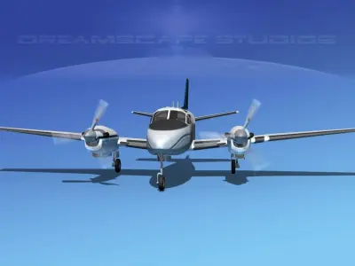 Beechcraft King Air C90 V11 3D model