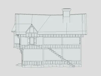 Medieval Building 01 Low Poly PBR Realistic Low-poly 3D model