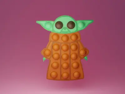 Pop It Push Bubble Fidget Toys Pack  Low-poly 3D model