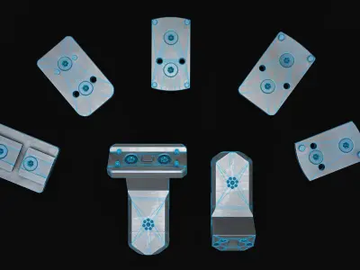 Arisaka Offset Optic Mount Free low-poly 3D model