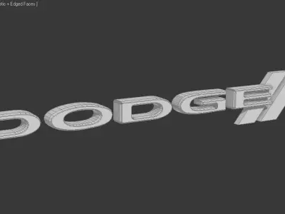 Dodge Logo Low-poly 3D model