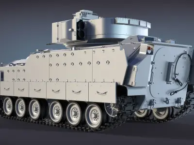 M2A2 Bradley High-Poly 3D model