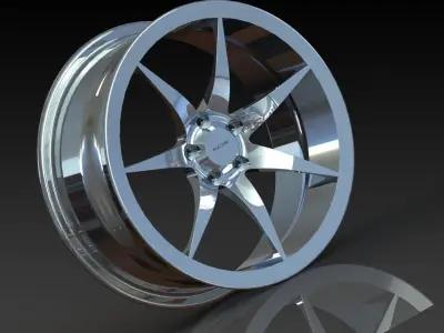 Rim chrome wheel Free 3D model