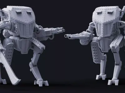 Razor Agile Fire Support Mecha - Acolytes of Terror 3D print model