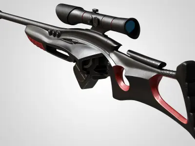 Sci-Fi Sniper Rifle 03 3D model