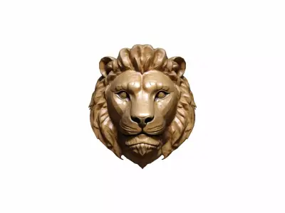 The Golden Lion Is A Majestic Symbol Of Power 3d Render 3D model